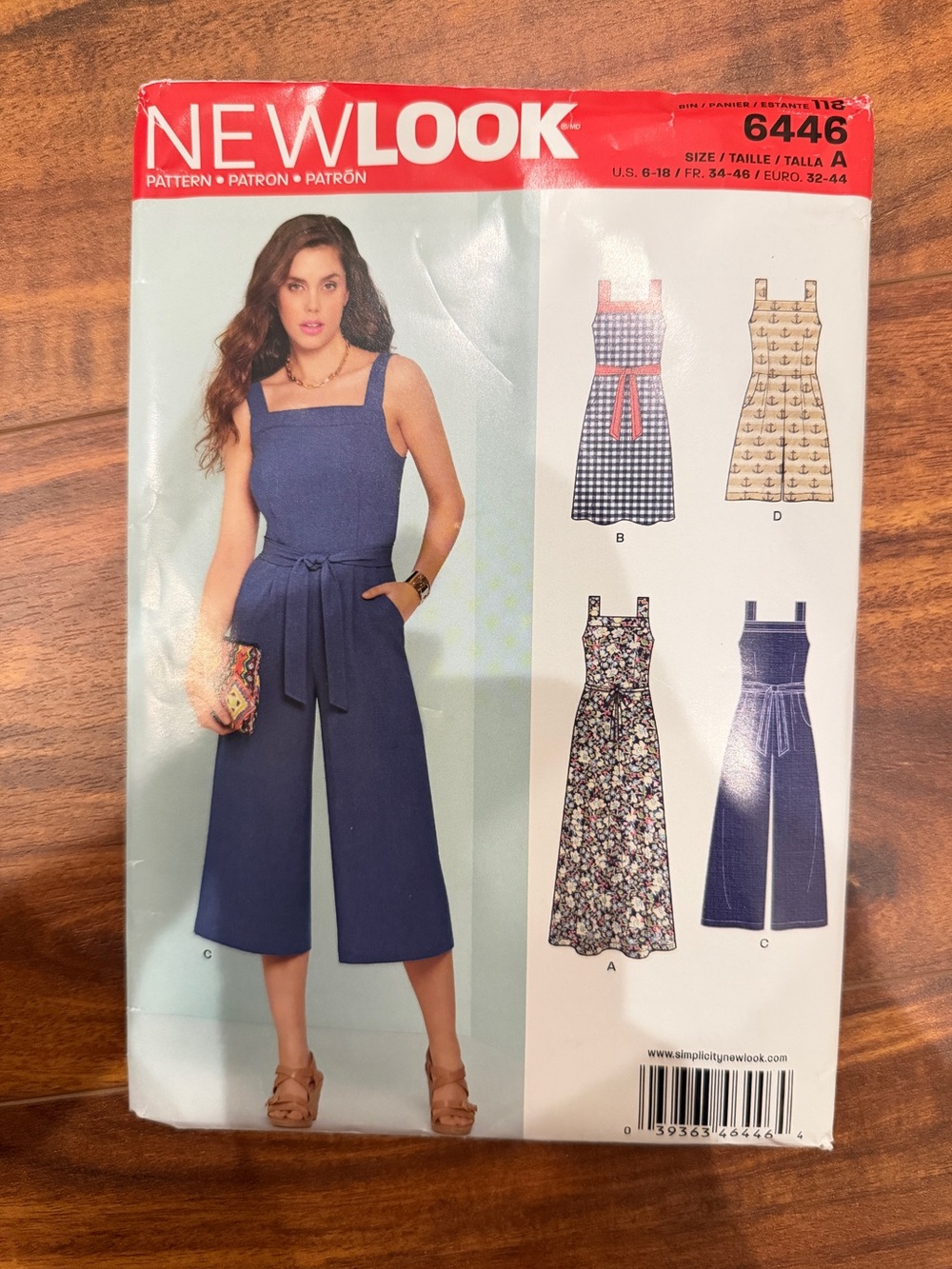 👗 New Look 6446 jumpsuit dress pattern size A 8-20 new uncut